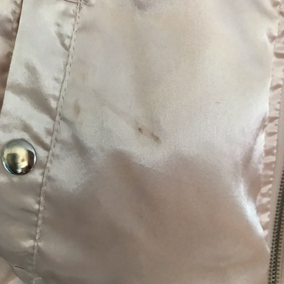 New Look Satin Look Varsity Bomber Light Pink Jacket Size Medium - Picture 6 of 6